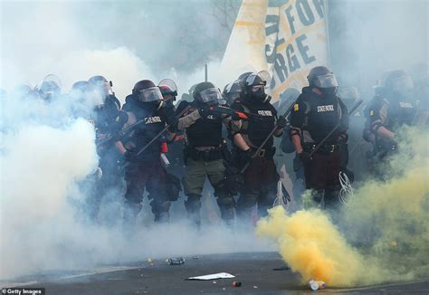 tear gas used by police.